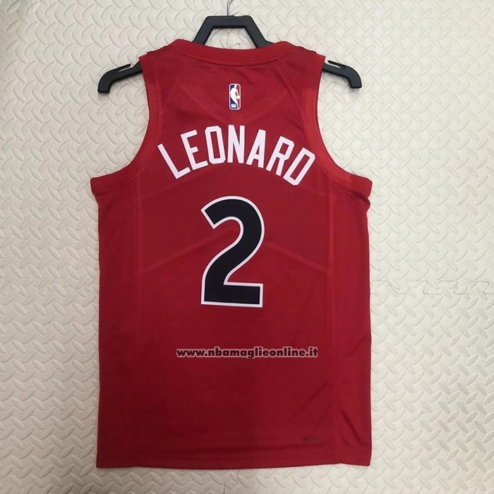 Maglia Toronto Raptors Kawhi Leonard #2 Icon 2022-23 Rosso